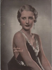 Barbara Stanwick frühes Foto 5 x 7 coloriert - Bild 1 von 2
