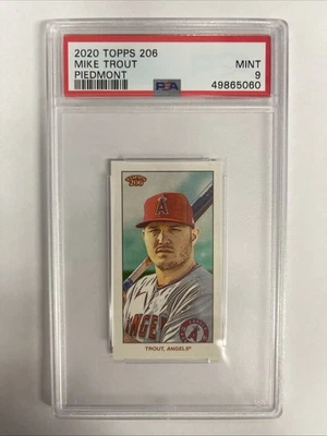 2020 Topps 206 Mike Trout Piedmont Back PSA 9 MINT ANGELS - Image 1 of 4
