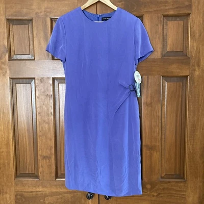 NUEVO CON ETIQUETAS Vestidos Valerie Vintage 100% Seda Azul Periwinkle Vestido Cambio Para Mujer Talla 10 Foto 1 de 4