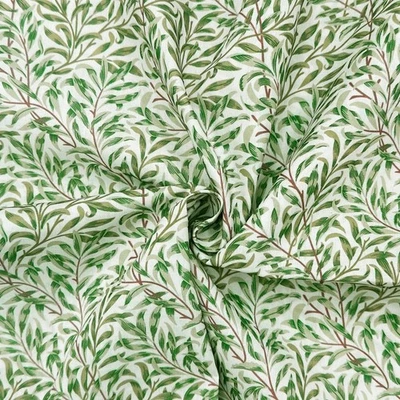 WILLIAM MORRIS WILLOW BOUGH GREEN Polycotton Fabric - 3 metre length - Image 1 of 3