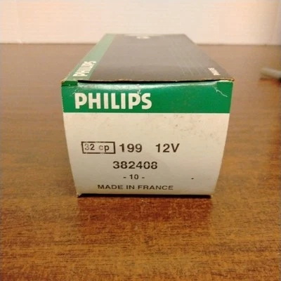 Novo Philips 199CP - Pacote com 10 lâmpadas de backup padrão novo estoque antigo - Imagem 1 de 4