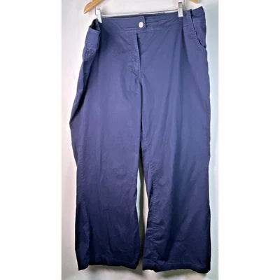 Pantalones de Vestir Avenue Chinopant 26 Azul Marino Negocios Informales Pull On Damas Plus Foto 1 de 4