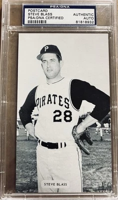 Steve Blass Autograph Signed Pittsburgh Pirates Postcard PSA/DNA 1971 WS Champ! - Image 1 of 2