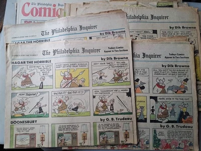Quadrinhos Philadelphia Inquirer Sunday DEZOITO 1978-82 seções aprox. 150 páginas - Imagem 1 de 3