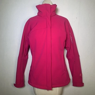 Jaqueta feminina Salomon tamanho M concha 2 camadas esqui snowboard capuz rosa profundo Gorpcore - Imagem 1 de 4