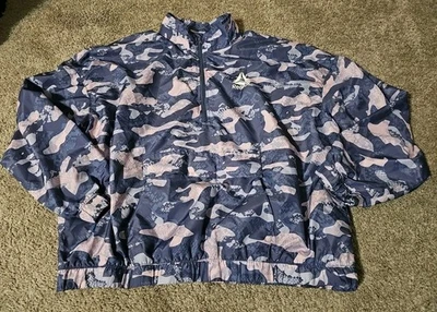 Chaqueta cortavientos Reebok para mujer camuflada 1/2 cremallera talla L Foto 1 de 3