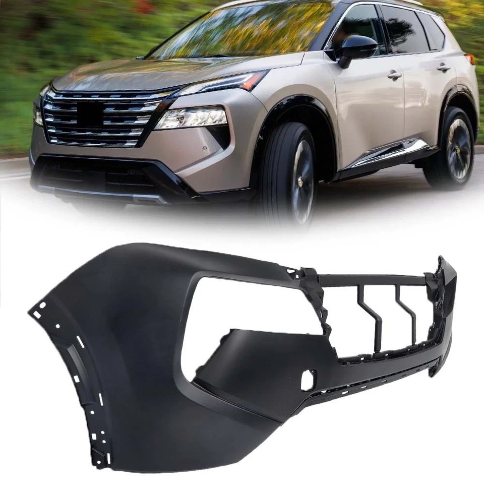 Fit For Nissan Rogue 2024 Without Sensor Hole Front Bumper Cover Black Plastic Foto 1 de 4