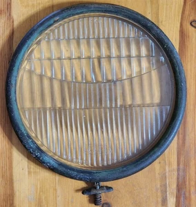 VINTAGE 1928-29 FORD MODEL A HEADLIGHT HEADLAMP BEZEL AND LENS - Picture 1 of 3