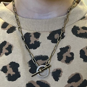 Very Rare HERMES Necklace 4.3mm Chain Sterling Silver 925 17.5 In. - Picture 1 of 8
