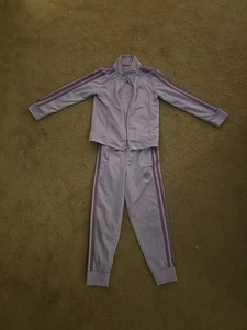 Girls 5T Purple Adidas Track Suit - Picture 1 of 5
