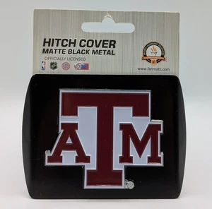 Texas A&M Aggies Coperchio Gancio 2" Metallo Nero Opaco NUOVO - Foto 1 di 5