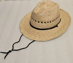 Western Cowboy Straw Sun Hat Large Outdoor Hiking Summer Fishing Panama Beach - Picture 1 of 17