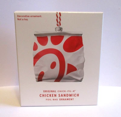 Chick-fil-A Original Chicken Sandwich Bag Holiday Ornament 2024 LIMITED EDITION - Image 1 of 4
