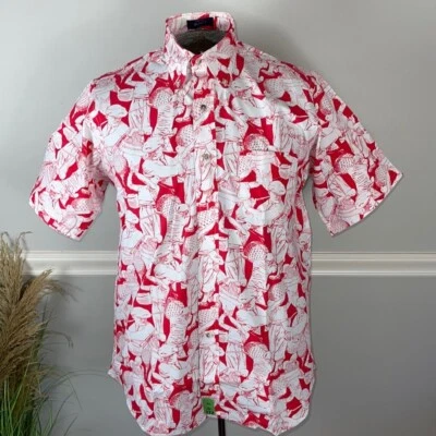 Kenneth Gordon Pink Medium Golf Print Shirt - Image 1 of 4