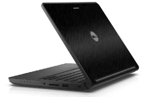 BLACK BRUSHED TEXTURED Vinyl Lid Skin Cover fits Dell Latitude 3340 3350 Laptop - Picture 1 of 1