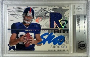 Jeremy Shockey auto Upper Deck 2002 #169 606/999 New York Giants BAS Encap GU RC - Picture 1 of 3