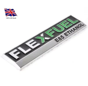 Flex Fuel E85 Ethanol 3D Side Rear Car Badge Emblem - Picture 1 of 2