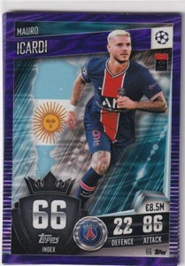 Topps Match Attax 101 20/21 Purple Parallel Edition Numéro 66 Mauro Icardi - Picture 1 of 1