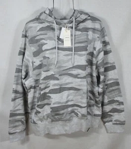 Reflex Women's Hoodie XL Ultra Soft Gray Camo Long Sleeve Pockets Blouse Top NWT - Picture 1 of 9