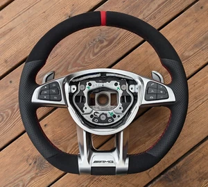 Volante Mercedes 2014-2017 AMG NEW LEATHER W205 W213 W447 V250 stile 18+ - Picture 1 of 12