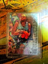 1996-97 FLEER METAL Blue Edwards Grizzlies SIGNED AUTOGRAPHED CARD