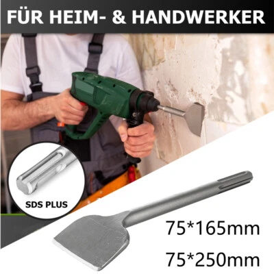 Spatmeißel SDS Plus 75x165/250mm zum Abtragen Verputz-Fliesen entfernen - Bild 1 von 4