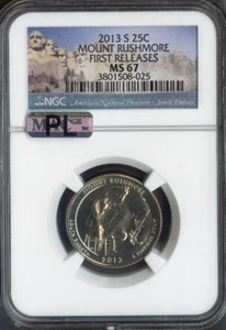 2013-S Mount Rushmore Quarter NGC MS67 First Release Quality - Picture 1 of 2