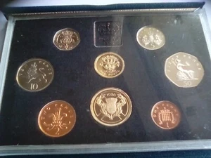 1986 UNITED KINGDOM ROYAL MINT 8 COIN PROOF SET - sealed/coa - Picture 1 of 4
