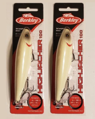 2 件 Berkley HighJacker 100 顶水 - 骨 - BHBHJ100-BNE 3/5 盎司。 NIP G15 — 第 1/3 张图片