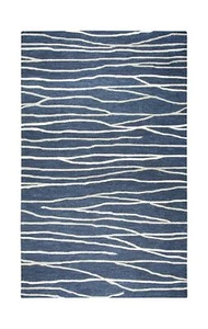 Rizzy Home | ID970A | Idyllic Collection | Wool Area Rug | 5' x 8' | Navy/Gra... - Picture 1 of 7