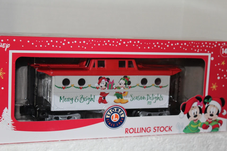 Lionel 2228220 Disney Mickey & Friends Christmas Lighted Caboose Train O Gauge