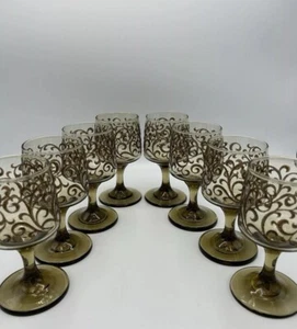 Libbey Prado Vintage White Wine Stemmed Juice Glasses Set of 8 1970’s - Picture 1 of 12