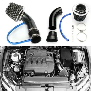 Universal Car Cold Air Intake Filter Induction Pipe Power Flow Hose System Black - Picture 1 of 16