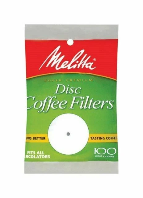 Melitta 3.5 Percolator Disc Coffee Filters - White, Pack of 100