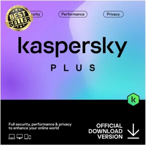 Plus Total Security 3 Devices 1 Year Software License, Antivirus for PC, MAC | S - Picture 1 of 2