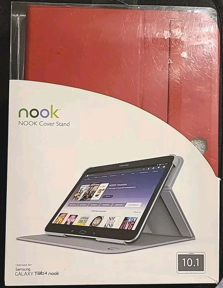 Samsung GALAXY TAB 4 10.1" NOOK Cover Stand - Red - Original Packaging Brand New - Image 1 of 2