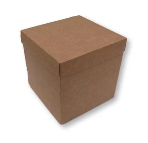 1 KRAFT 6" x 6"x 6" GIFT BOX HAMPER, COSMETICS, SCARVES, LINGERIE - Picture 1 of 3