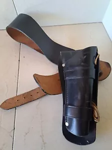 Cinturón de pistola vintage Herter's Cowboy y funda M30 .22 RH NEGRO PEQUEÑO - Imagen 1 de 12