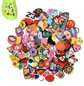 100 Mixed Crocs Charms Lots Different Pins Unisex New Without Tag - Picture 1 of 1