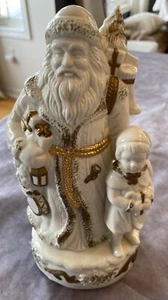 MADISON AVENUE Bisque Santa Vintage Music Box-Go Tell It On The Mountain Song - Picture 1 of 7