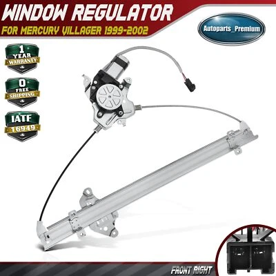 Regulador de ventana eléctrica con motor para pasajero delantero Mercury Villager 1999-2002 Foto 1 de 4