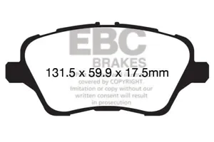 EBC Ultimax Front Brake Pad for Ford Fiesta Mk7 1.6 Turbo ST180 (182HP)(2012>17) - Picture 1 of 1
