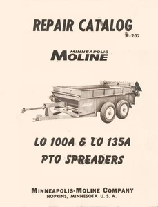 Piezas de esparcidor manual Minneapolis Moline LO 100A 135A - Imagen 1 de 1