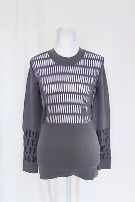 Camisa gris Adidas by Stella McCartney para mujer de punto medio deformación manga larga Foto 1 de 4