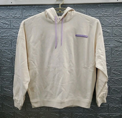 OFF WHITE Felpa con cappuccio pullover panna nuova Hoodlums 2 lati morbida e comoda taglia XLarge