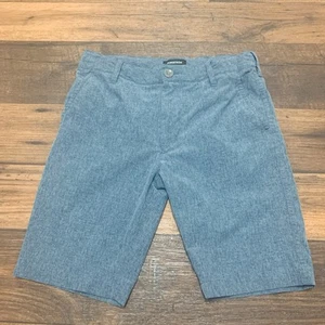 Nordstrom Boys Performance Chino Shorts Gray Size 14 Adjustable Waist - Picture 1 of 6