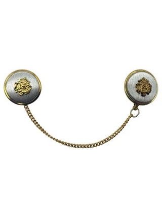 Bottoni Alamaro Mozzette Sacre con Gambo Stemma Oro su Base Argento 25 mm MZ-VD6 - Immagine 1 di 4