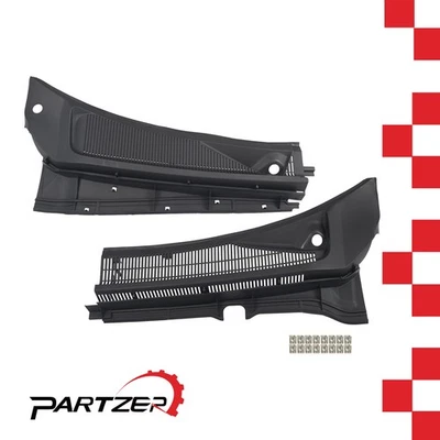 Fits 2011-2016 Super Duty F250 F350 Ford Windshield Wiper Cowl Panel Grille Set - Image 1 of 4