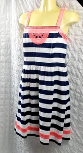 Nuevo sin etiquetas Vestido bordado a rayas náuticas Vineyard Vines para mujer talla 10 azul blanco - Imagen 1 de 16