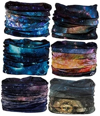 Diadema Cuello Polaina Envoltura para la Cabeza Prendas para la Cabeza Máscara Facial Talla Única 6 piezas. Nueva Serie Negra Foto 1 de 4